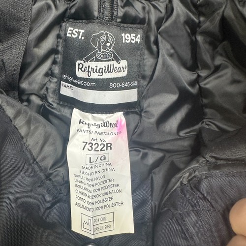 Refrigiwear Insulated Pants Mens Large Padded Workwear Snap Leg Heavy Zip - Picture 10 of 13