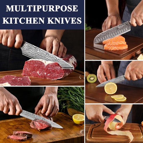 Juego de Cocina 7 Piezas Chef Set Profesional Alto Carbono Acero Inoxidable, Afilado... - Imagen 6 de 6