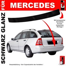 Ladekantenschutz Folie für Mercedes C-Klasse Kombi S203 2001-2007 Schwarz Glanz
