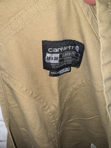 Carhartt Hombre Resistente Flex Calce Relajado Lona Babero Overall Ropa de Trabajo W32/30L NUEVO - Imagen 6 de 9
