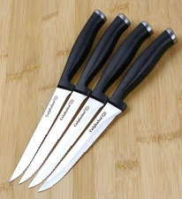 4pc Calphalon CONTEMPORARY 4.5" Serrated Stainless Steel STEAK Knife SET, NEW