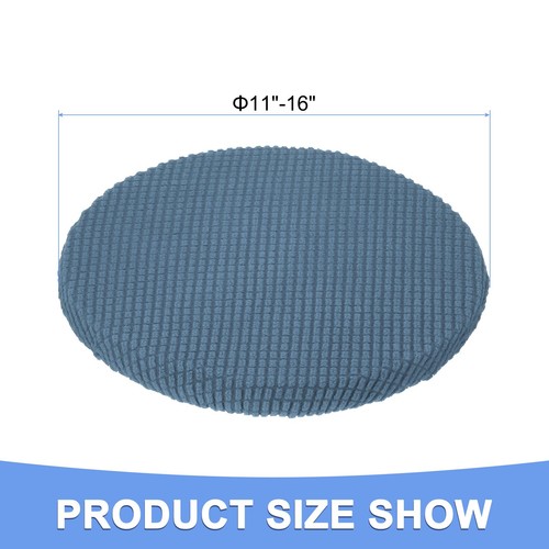 2 Packs Round Bar Stool Covers Fits 11-16 Inch Dia Blue - Picture 3 of 5