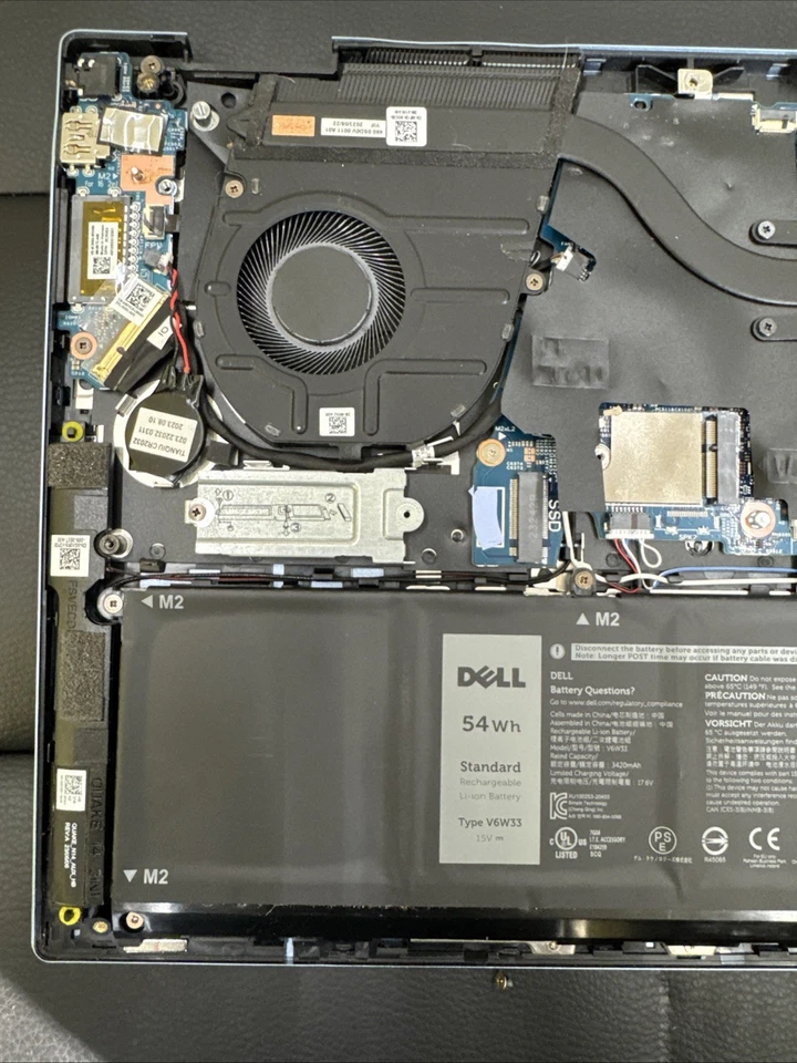 Placa madre Dell Inspiron 14 7530 (muerta), teclado, batería, ventilador, cables, etc. Foto 4 de 4