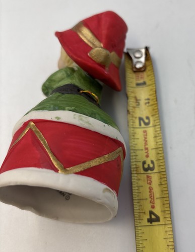 Vintage Jasco 70er Jahre Merri-Bells Biskuitporzellan Glocke - Junge mit Horn - Bild 8 von 9