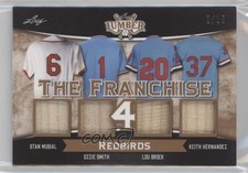 2021 Leaf Lumber The Franchise 4 Relics /15 Stan Musial Ozzie Smith Lou Brock