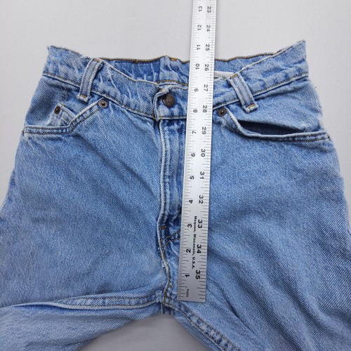 Vintage Levi's 550 Relaxed Fit Jeans Youth Boys 14 Orange Tab USA 90s Taper - Picture 11 of 13