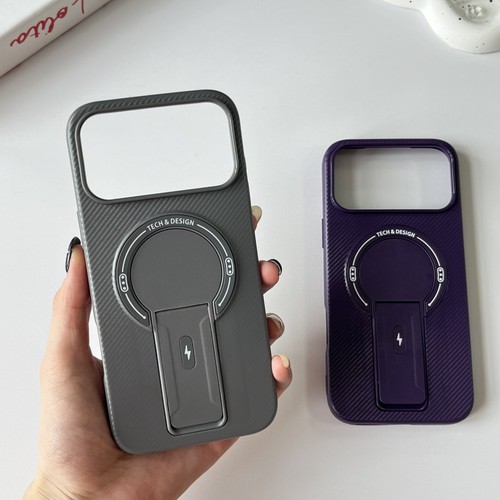 Für iPhone 17 Pro Max/Air/17 Pro/17 Kohlefaser Muster Magnet Ständer Hülle - Bild 8 von 19