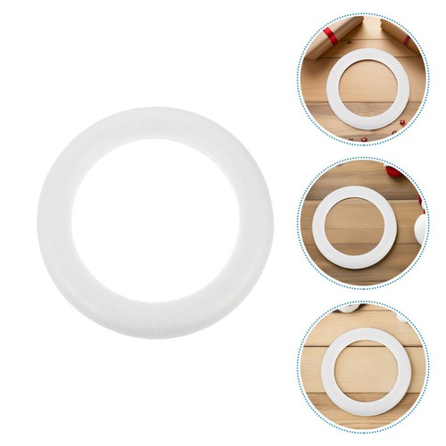 Aros artesanales redondos para decoración navideña 10 piezas hágalo usted mismo materiales para hacer guirnaldas de espuma - Imagen 4 de 12