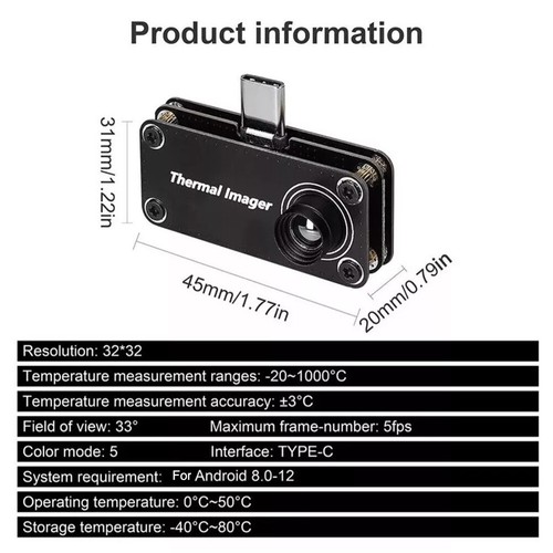 Cámara termográfica infrarroja para generador de imágenes IR para Android - Imagen 21 de 23