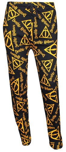 Harry Potter Deathly Hallows Sleep Pants, Black, Medium