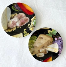 VTG Lot of 2 Phillipe Deshoulieres Limoges Porcelain France Cocktail Snack Plate