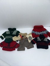 Lot BOYDS BEARS BEARWEAR Collection Teddy Bear Sweaters Wool Blend Vintage