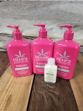 3PK Hempz Brazilian Berry Body Lotion Moisturizer 17oz Peptides Amino BONUS MINI