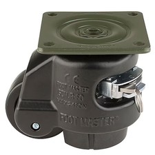 FOOT MASTER GDR-60-F-NYN-FBL Leveling Caster, Ratchet, 50 mm Nylon Wheel, 73x73