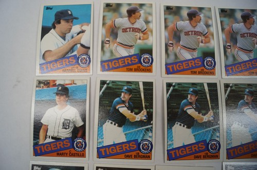 LOT (25) Topps Baseball Cards 1985 Detroit Tigers Evans Brookens Hi Grade C122A - Picture 2 of 7