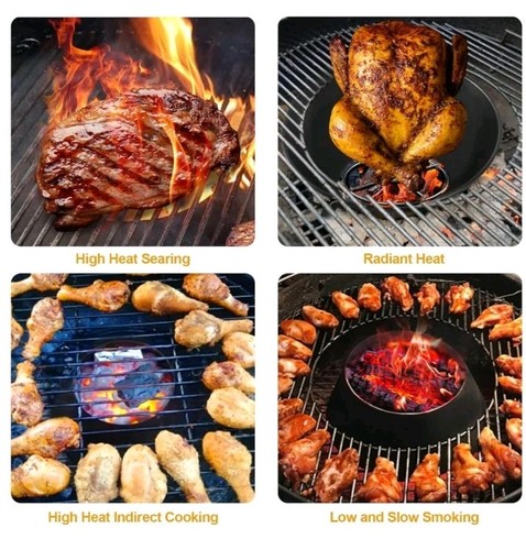 AJinTeby einteiliger Weber Wasserkocher 18"/22" Holzkohlegrill L/XL Big Green Egg  - Bild 6 von 11