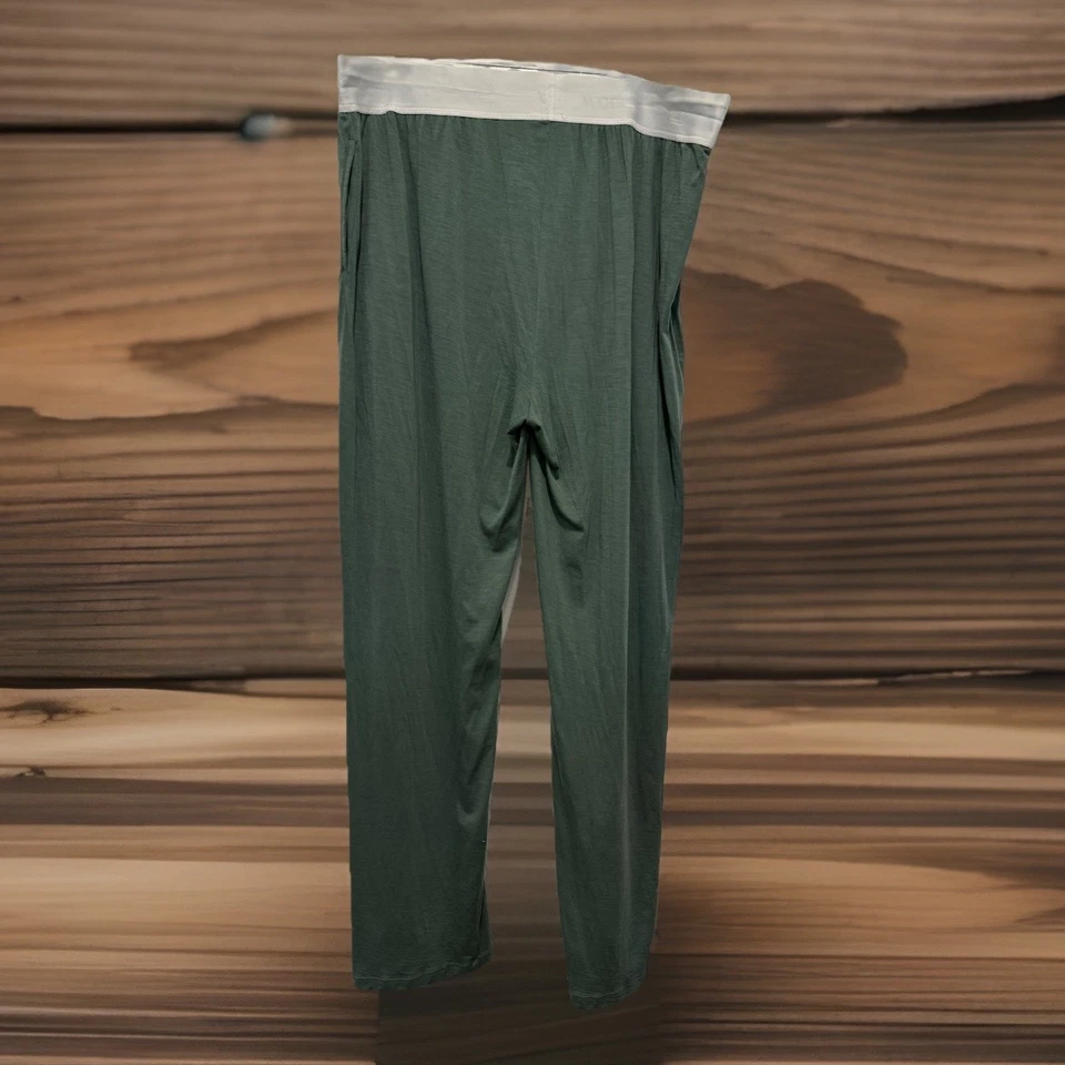 Pantalones de salón y dormir Woolx Maya, para mujer talla 1X en verde salvia Foto 3 de 4