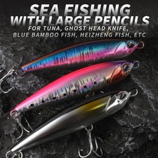 2Pcs 145mm 70g Submersible Pencil Lure Tuna Lure Big Game Hard Sea Fishing Lure
