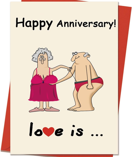 Funny Anniversary Card Gifts for Couple Husband Wife, Happy Wedding Anniversary - Picture 11 of 12