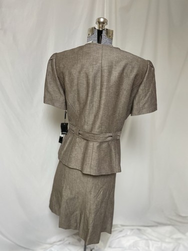 NEW Tahari ASL Skirt Suit 12 Two Piece Set Luxurious Linen Blend Bonus Belt $280 - Picture 21 of 24