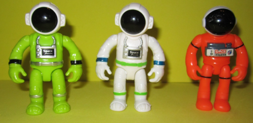 NASA Space Adventure Series Astronaut Figur Poseable Daron 3" Stck 3 GEBRAUCHT