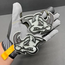 Angry Gray eye Rhino Emblem Badges Racing USA Made 2-Pack Custom  Aggressive