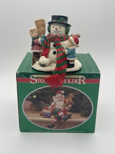 vintage christmas stocking hanger holder frosty snowman  1993 - Picture 2 of 11