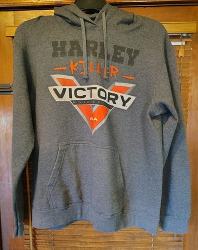Victory Motorcycles USA Pullover Hoodie Gr. L dunkelgrau Harley Killer - Bild 6 von 7