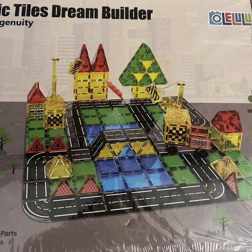 Colelulu Magnetic Tiles Dream Builder 100 Piece Set For Ages 3+ Creative Builds - Picture 5 of 13