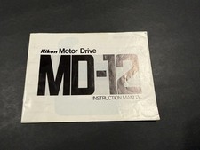 Nikon Motor Drive MD-12 Camera Instructions