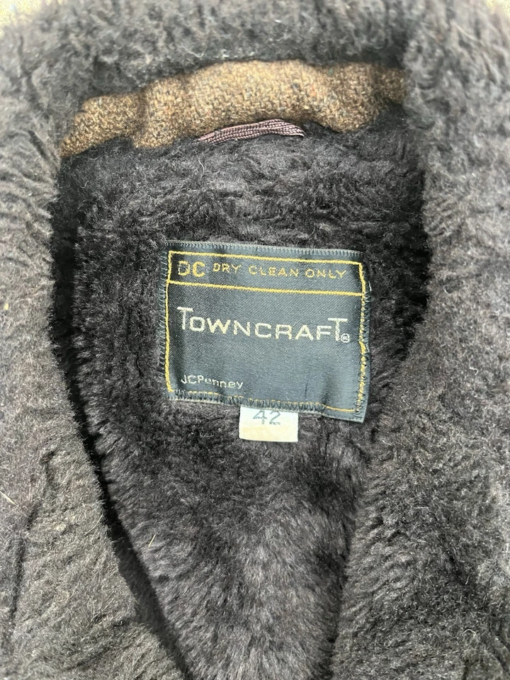 Vtg 50s 60s Towncraft Coat Penneys Rockabilly MCM Mens Hippy Mod Ron Burgandy M - Image 4 of 4