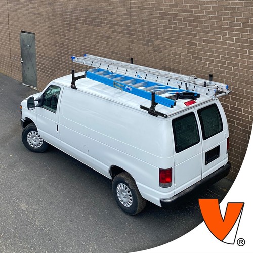 H1 2-Bar Steel Rack System w/ Roller Dodge RAM Van 1981-2007 (All trims) Black - Bild 4 von 10
