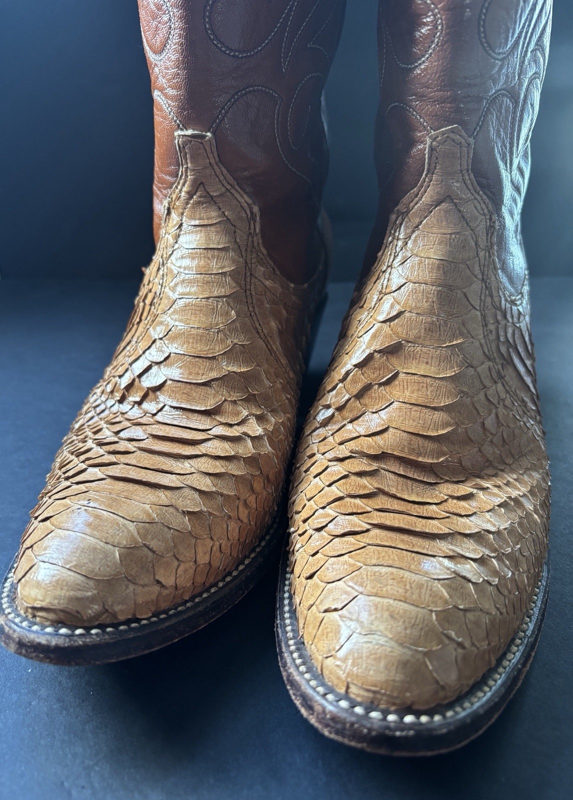 Dan Post Python Snakeskin Women’s 7.5 Leather Wes… - image 5