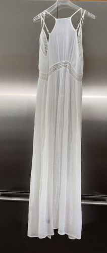 Aakaa Kimono Plumero Frente Abierto Transparente Boho Traje de Baño Cubrir Mujeres S Correa Blanca - Imagen 11 de 13