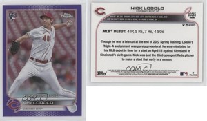 2022 Topps Chrome Update Debut Purple Refractor Nick Lodolo #USC65 Rookie RC