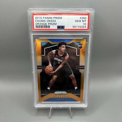 2019 Panini Prizm #262 Chuma Okeke Orange Ice Prizm RC PSA 10 Gem Mint