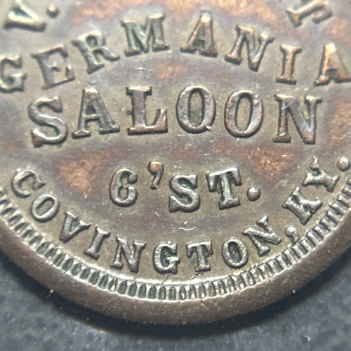 (1863) Covington KY-150-D-2a V C Engert Civil War Token Saloon RARE! - Bild 8 von 21