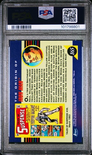 IRON MAN 1992 Marvel Universe #165 MINT PSA 9 - Picture 2 of 2