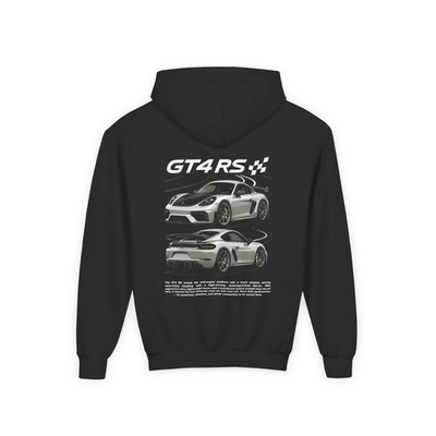 Porsche Cayman GT4 RS Kids Hoodie - Motorsport Kids Sweater Gift