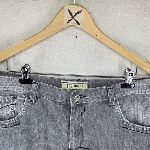 Vintage y2k Jean Shorts PJ Mark Skater Baggy Streetwear Washed Gray 40x8 Cena - Picture 6 of 20