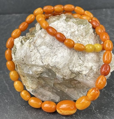 Butterscotch Bernsteinkette Oliven 21,3 g (S 6906)