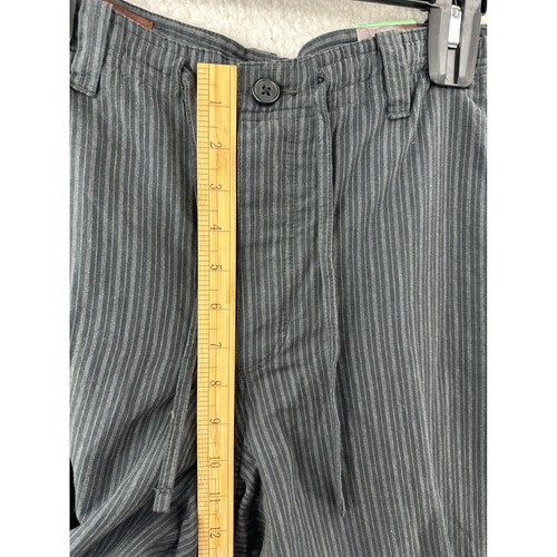 Perry Ellis Principles Anzughose grau gestreift Leinen-Baumwollmischung für Herren 34 x 32 - Bild 4 von 11