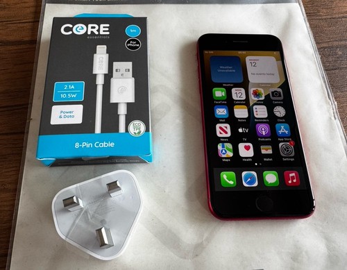 Apple iPhone se 2022 3rd gen RED 64gb unlocked 100% Battery life UK Stock - Picture 1 of 16