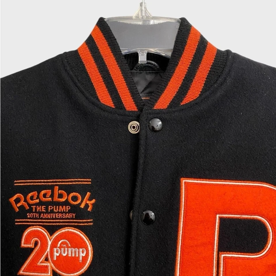 Reebok Pump 20th Anniversary Varsity Letterman Jacket Men's Size S Made in USA - Image 4 of 4