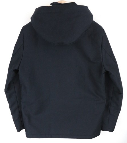 SANDRO S Herren Jacke marine blau klassisch Kapuze Kunstfell Deck Parka reine Baumwolle * - Bild 2 von 12