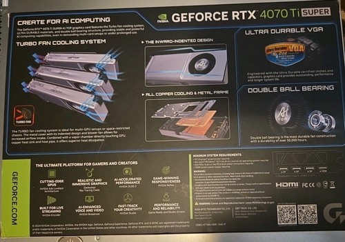 GIGABYTE NVIDIA RTX 4070 Ti SUPER AI TOP SFF 16GB GDDR6X Graphics Card - Afbeelding 3 van 9