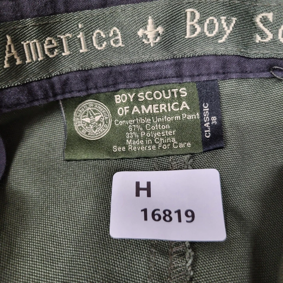 Pantalones Boy Scouts Of America Hombre 38 Verde Carga Convertible 31" Entrepierna Exterior Foto 2 de 4