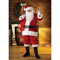 Deluxe purpurroter Regency Weihnachtsmann Anzug Kostüm für Erwachsene - XL - Bild 1 von 2