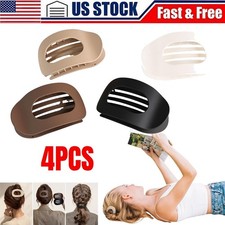 4Pcs Flat Hair Clips Matte Alligator Large Hair Claw Clips Thick Thin Hair Stron