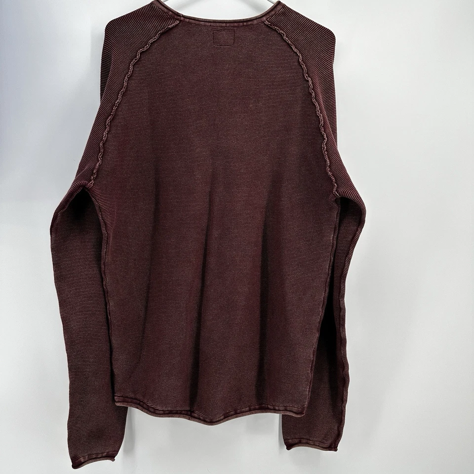 Suéter Guess para mujer XL algodón bayas térmico tejido gofre pulóver manga larga Foto 3 de 4